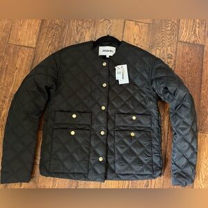 Jason Wu Black Quilted Jacket with Gold Accents